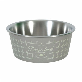 Gamelle Inox Zolux 750ml Taupe - Antidérapante pour repas chien