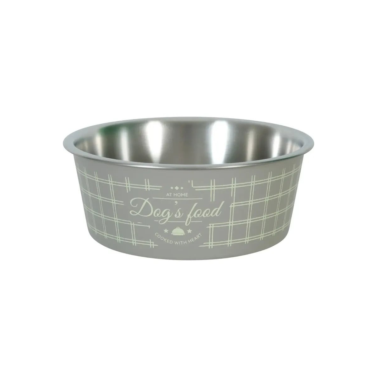 Gamelle ZOLUX inox antiderapant taupe 1.2L - Idéale pour chien