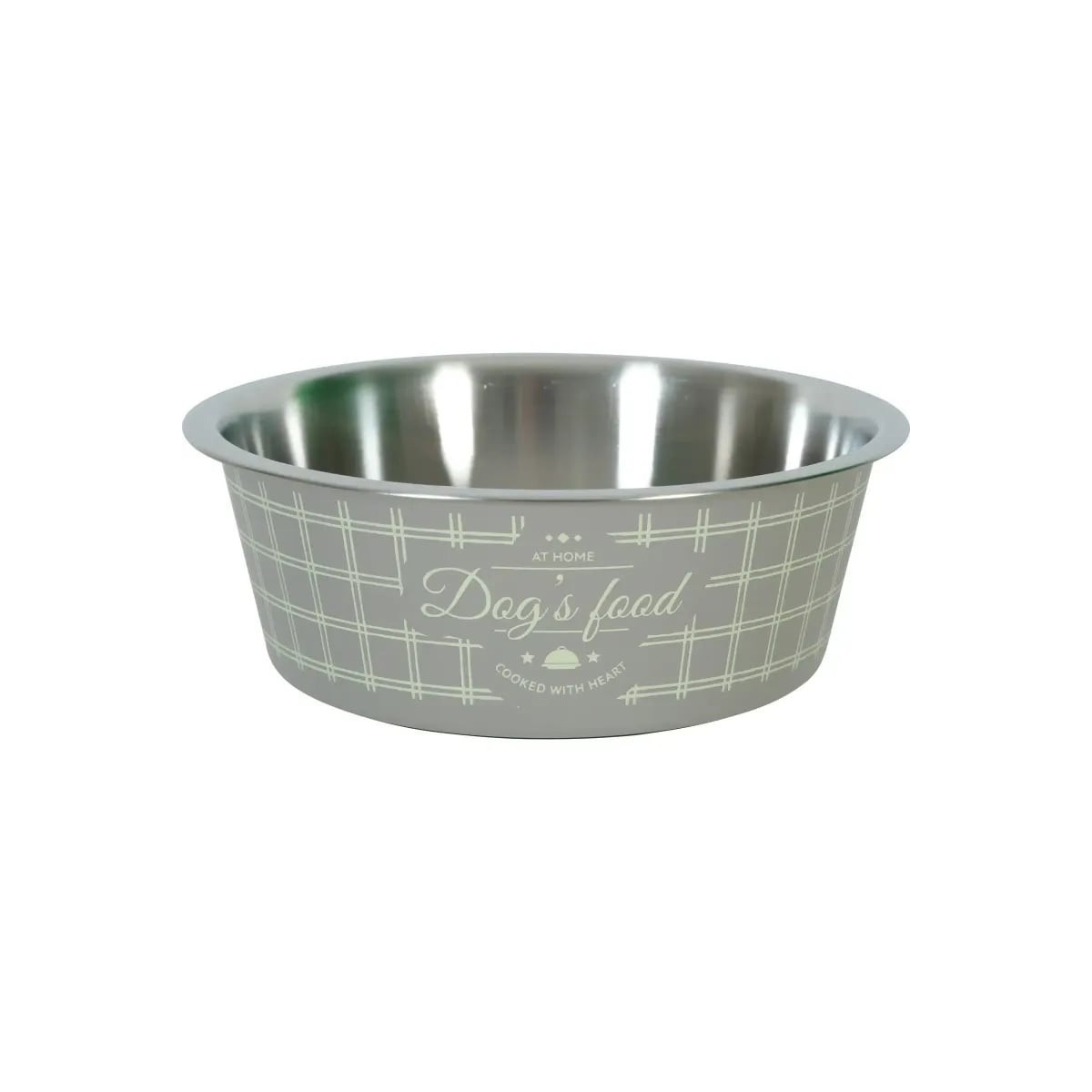 Gamelle inox ZOLUX antidérapante taupe 1.7L pour chien