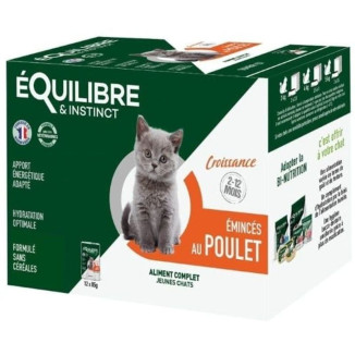 Équilibre Instinct Pâtée Poulet Chatons Croissance - 12x85g