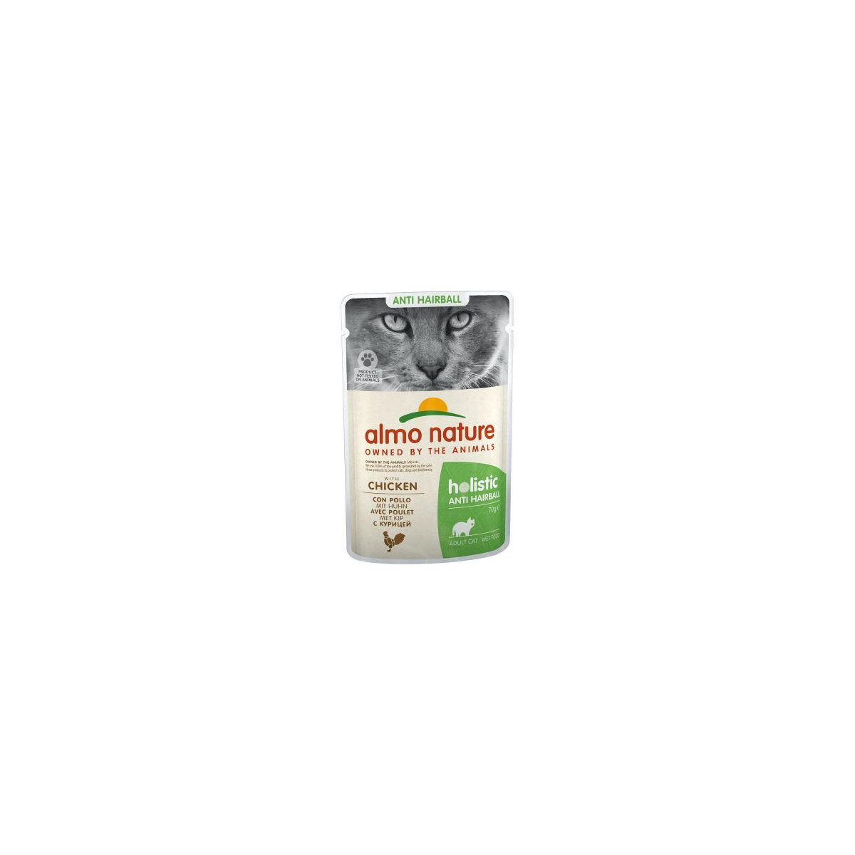 Almo Nature pâtée chat anti-boules de poils bœuf & poulet - 6x70g