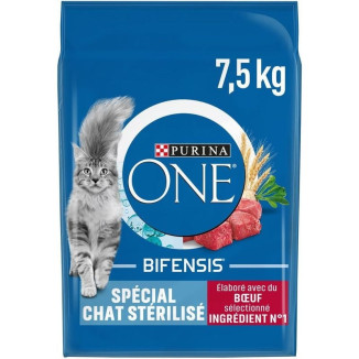 Croquettes Purina ONE chat stérilisé bœuf 7,5kg - Immunité renforcée