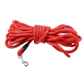 Croci Walk 3m rouge : longe tubulaire résistante pour chiens actifs