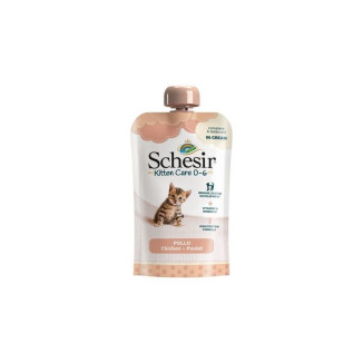 Aliment Chatons Schesir Poulet 150g - Texture Crème, Idéal Sevrage