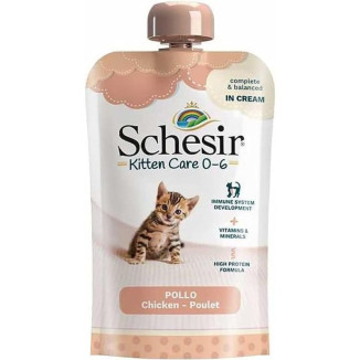 Aliment Chatons Schesir Poulet 150g - Texture Crème, Idéal Sevrage