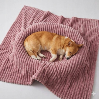 Plaid Croci Hyg - Confort Dusty Rose 140x100cm Chien & Chat