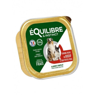 Terrine bœuf Équilibre Instinct 300g - Sans céréales pour chien