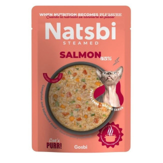 Gosbi Pâtée Chat Saumon 80g - Humide Sans Céréales, Riche en Oméga-3