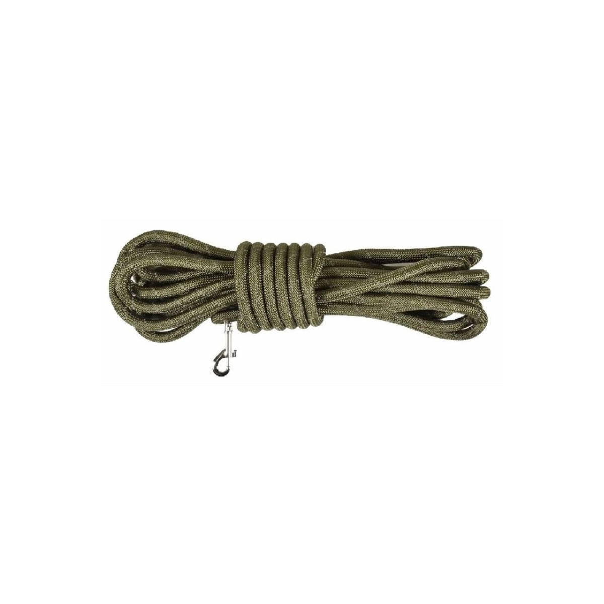 Longe Croci 3m kaki : robuste et réfléchissante pour randonnée chien