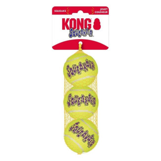 KONG Tennis Ball S x3 - Pack 3 balles douces et stimulantes pour chien