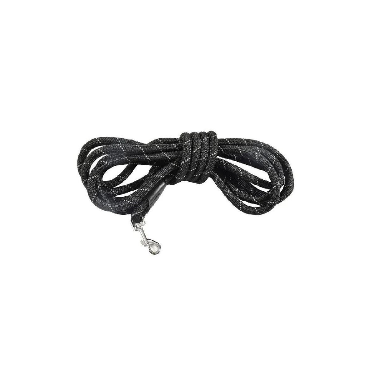 Longe Croci Rando Walk 5m - Nylon noir ultra-résistant pour chien