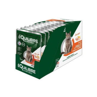 Équilibre Instinct : Effilés poulet courge chat - 12x85g