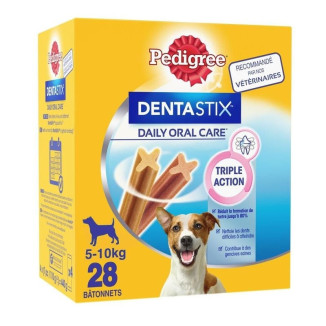 Dentastix Pedigree : Bâtonnets pour dents saines - Petit chien 5-10 kg