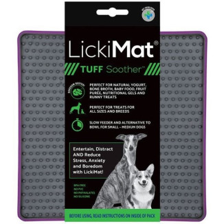 Lickimat Soother Tuff Purple : gamelle anti-stress chien et chat