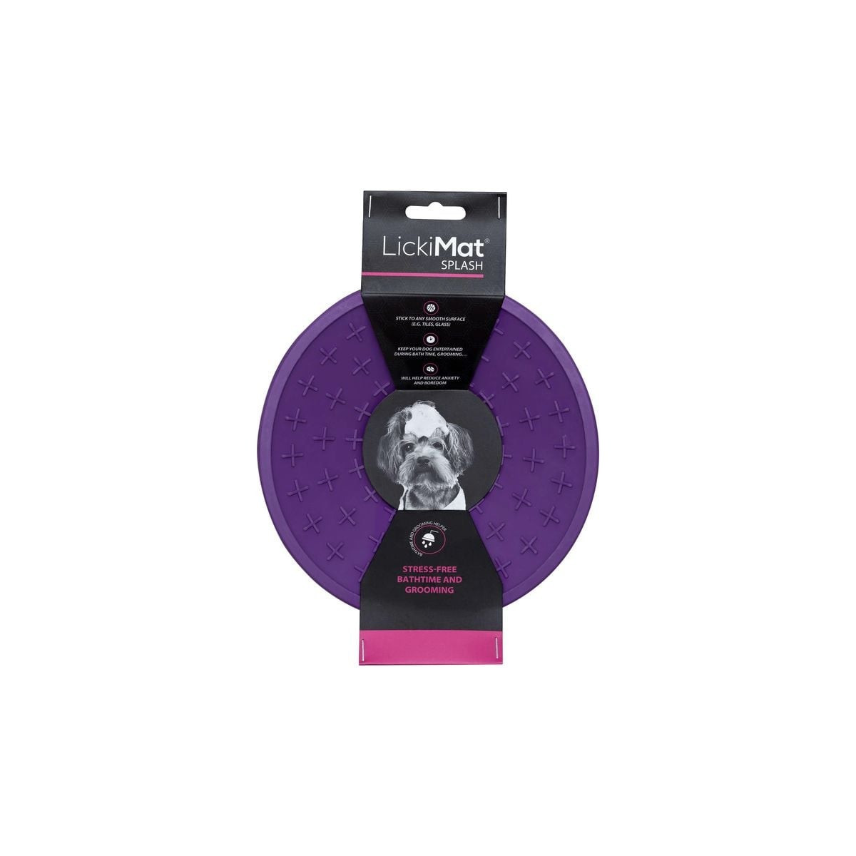 Gamelle anti-stress Lickimat Violet - Léchage lent pour chien et chat