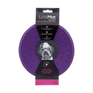 Gamelle anti-stress Lickimat Violet - Léchage lent pour chien et chat