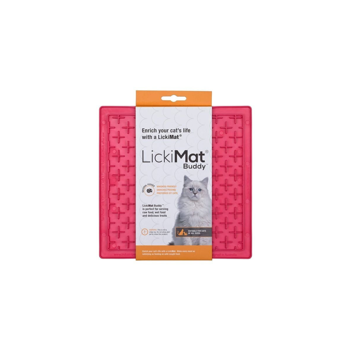 Tapis léchage chat rose Lickimat - santé et bien-être