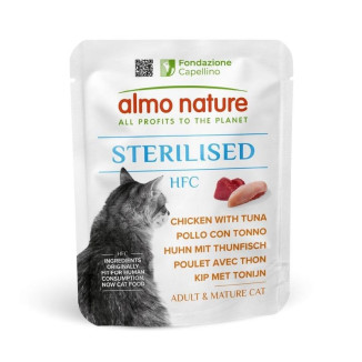 Almo Nature pâtée chat stérilisé : poulet & thon, HFC, 50g