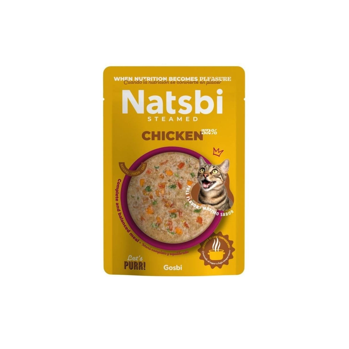 Gosbi Pâtée Chat Poulet 80g - Alimentation Humide Riche en Protéines