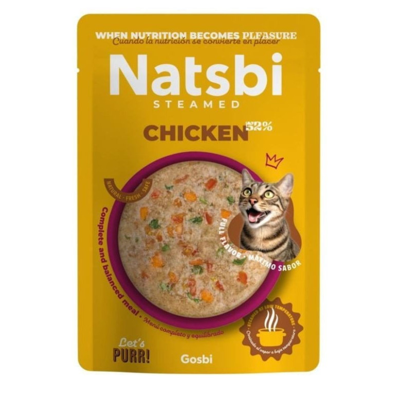Gosbi Pâtée Chat Poulet 80g - Alimentation Humide Riche en Protéines