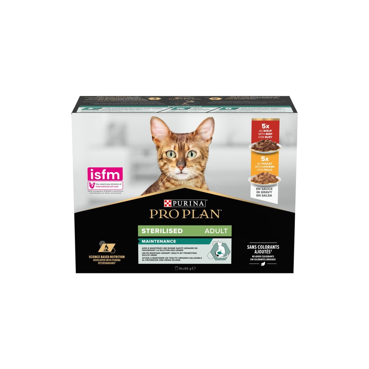 Pro Plan pâtée chat stérilisé bœuf-poulet 850g - Santé urinaire