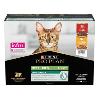 Pro Plan pâtée chat stérilisé bœuf-poulet 850g - Santé urinaire