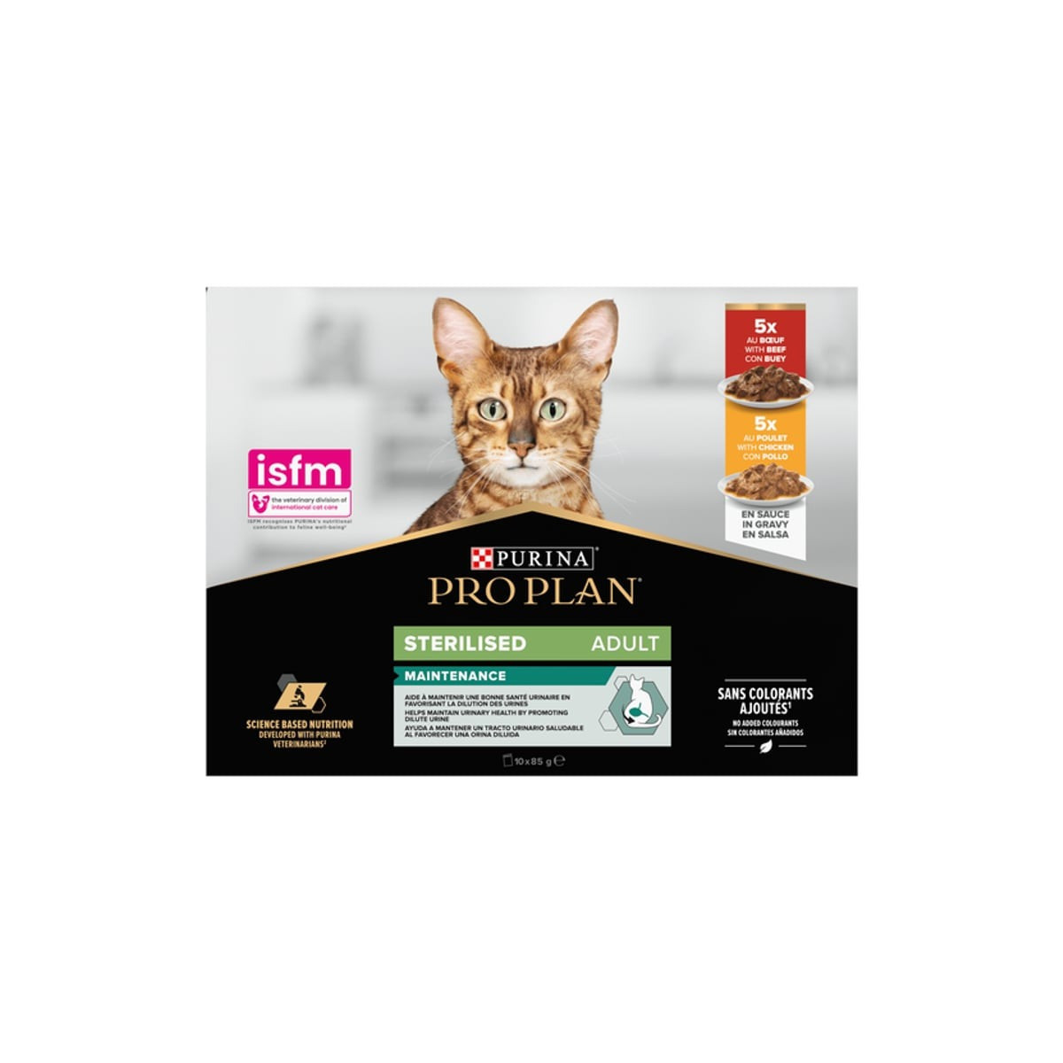 Pro Plan pâtée chat stérilisé bœuf-poulet 850g - Santé urinaire