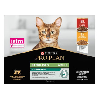 Pro Plan pâtée chat stérilisé bœuf-poulet 850g - Santé urinaire