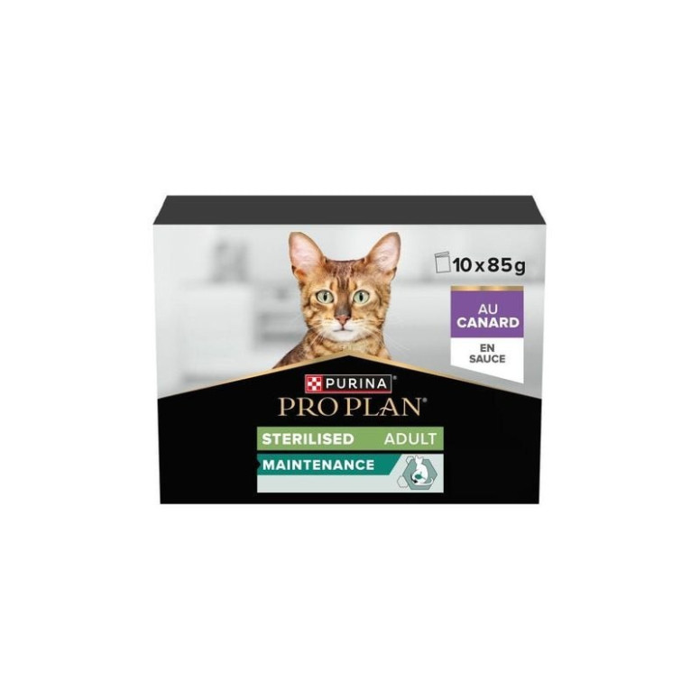 Proplan pâtée chat stérilisé canard sauce 10x85g - Santé & goût