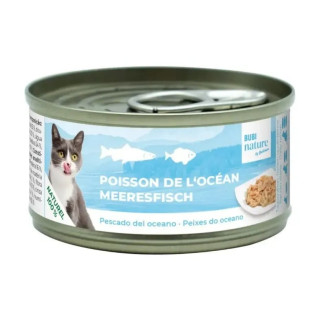 Bubimex Pâtée Chat Poisson Océan - 140g, Riche en Protéines