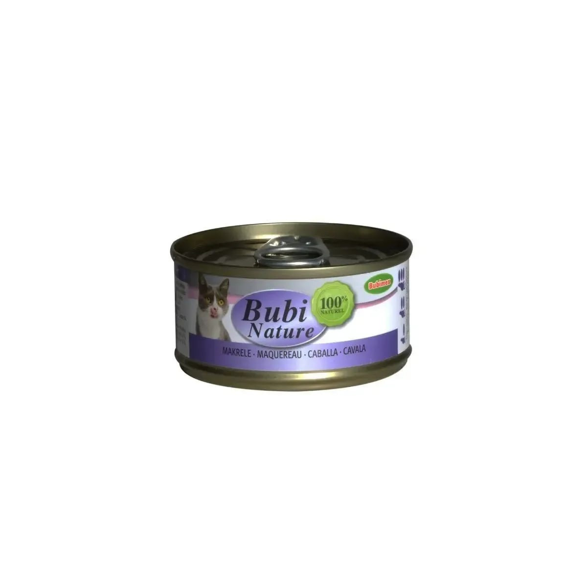 Bubimex pâtée maquereau 140g - 80% humidité, complément naturel chat
