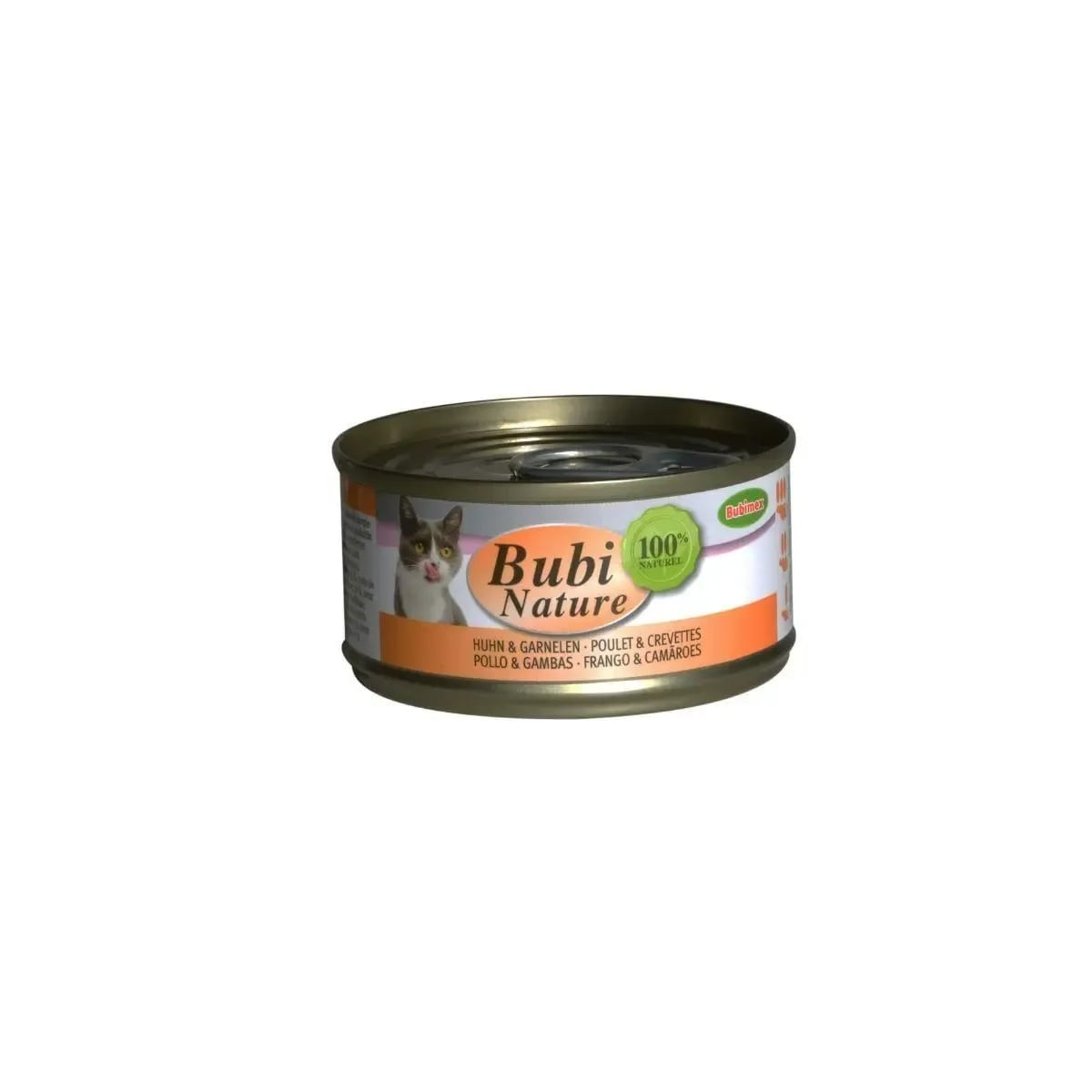 Pâtée Bubimex chat : poulet & crevettes 140g, naturel et savoureux