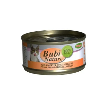 Pâtée Bubimex chat : poulet & crevettes 140g, naturel et savoureux