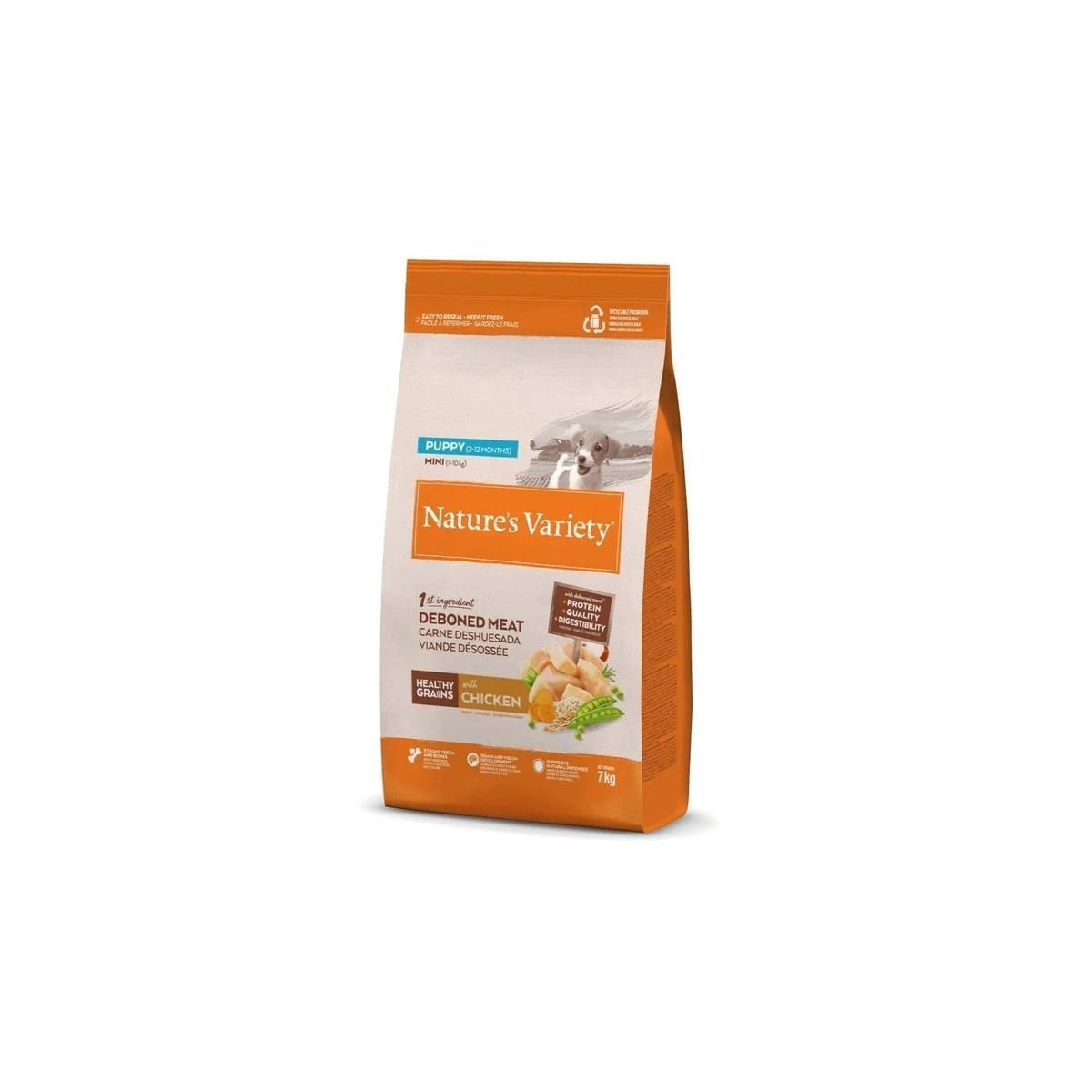 Croquettes chiot mini Nature's Variety Poulet - 7kg - Croissance saine