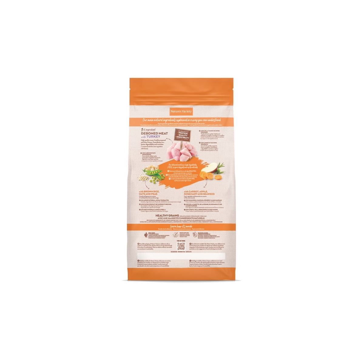 Croquettes Nature's Variety Dinde - 3kg pour chien adulte