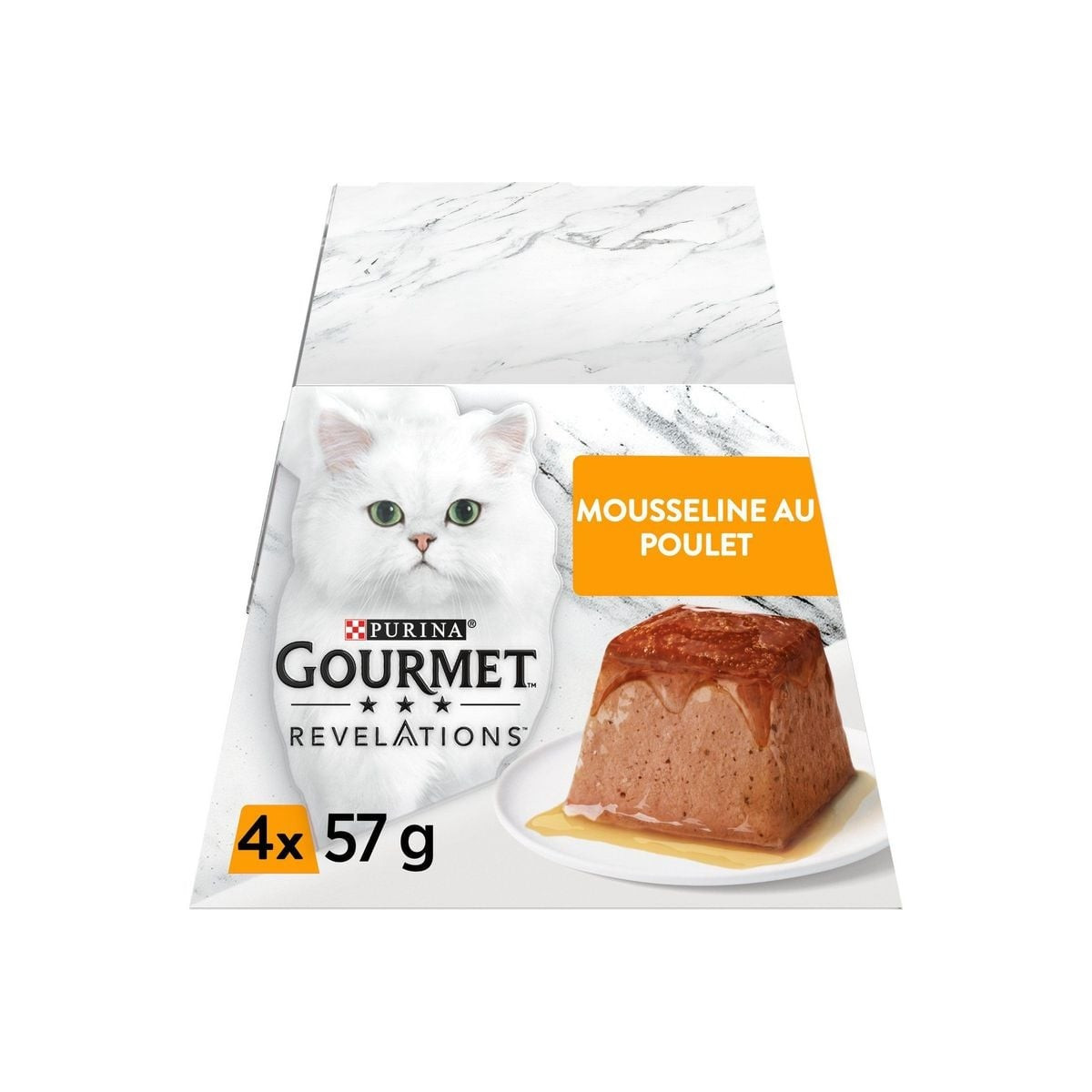 Nourriture Humide GOURMET Poulet - 4 Dômes 57g - Chats Adultes