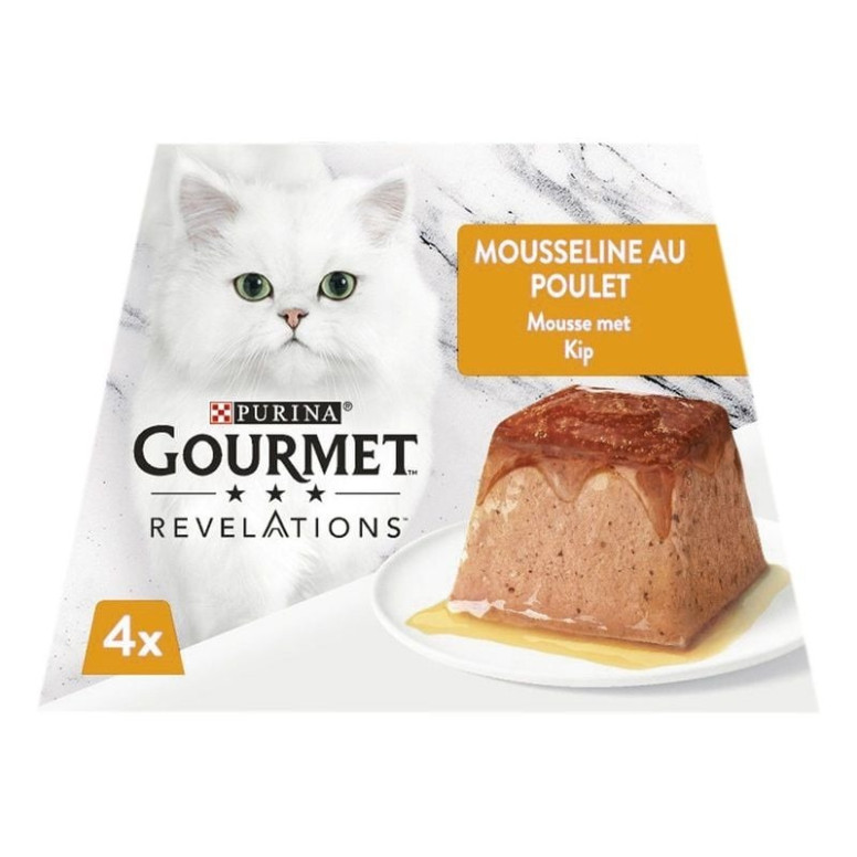 Nourriture Humide GOURMET Poulet - 4 Dômes 57g - Chats Adultes
