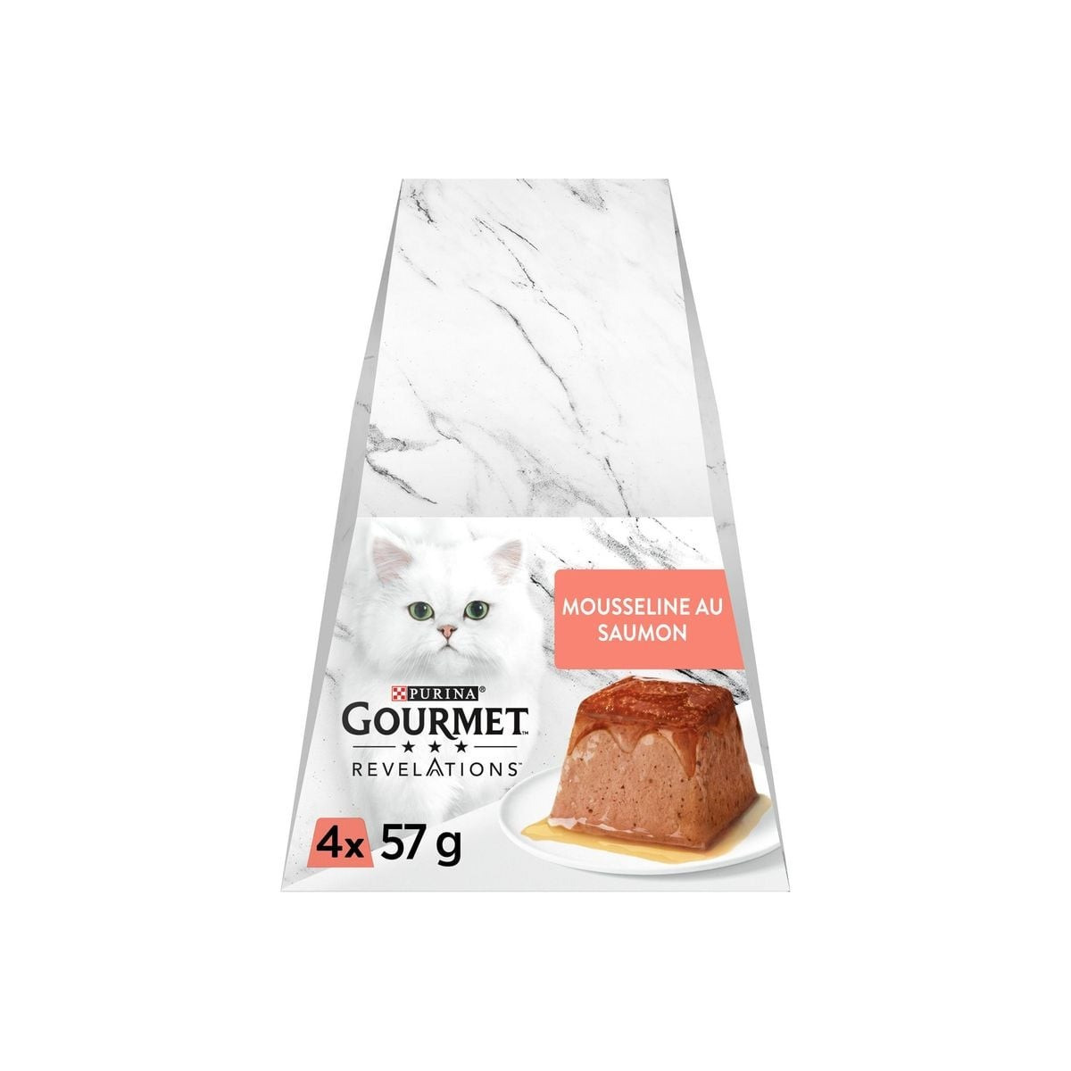 Mousseline Gourmet Saumon Purina - 4x57g pour chat adulte