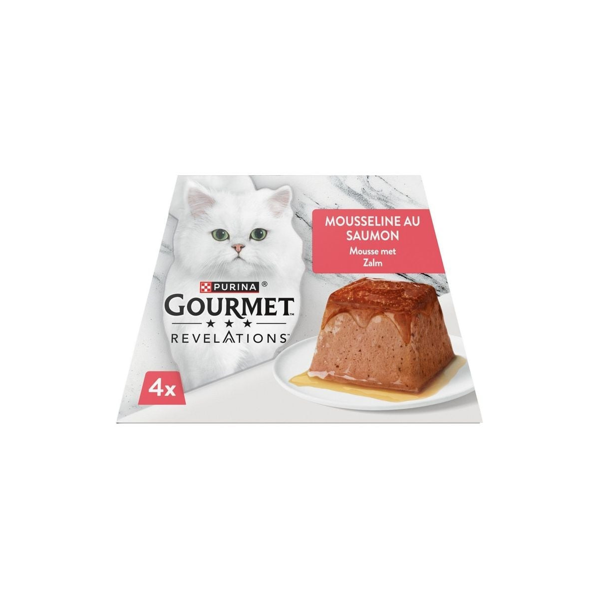 Mousseline Gourmet Saumon Purina - 4x57g pour chat adulte