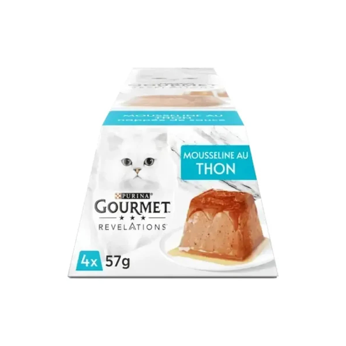 Purina Gourmet : Mousseline Thon Chats - Délice Premium 4x57g