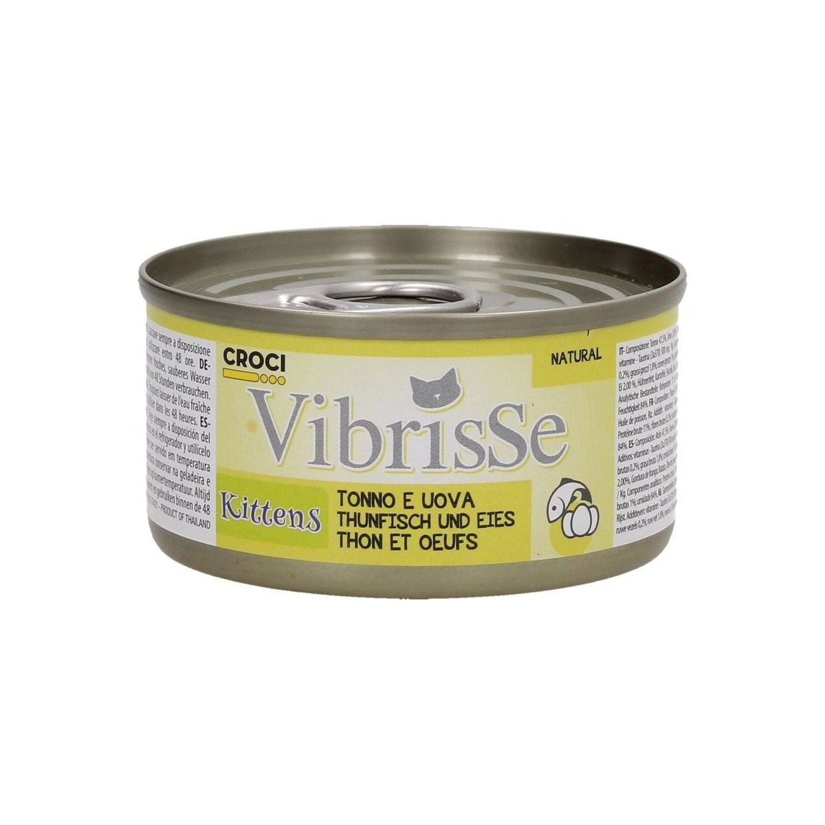 Pâtée Vibrisse Chaton Thon & Œufs 70g - Croissance Saine