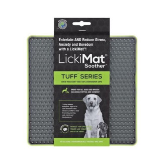 Lickimat Soother Tuff Verte : Gamelle anti-stress pour chien et chat
