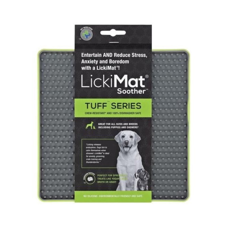 Lickimat Soother Tuff Verte : Gamelle anti-stress pour chien et chat