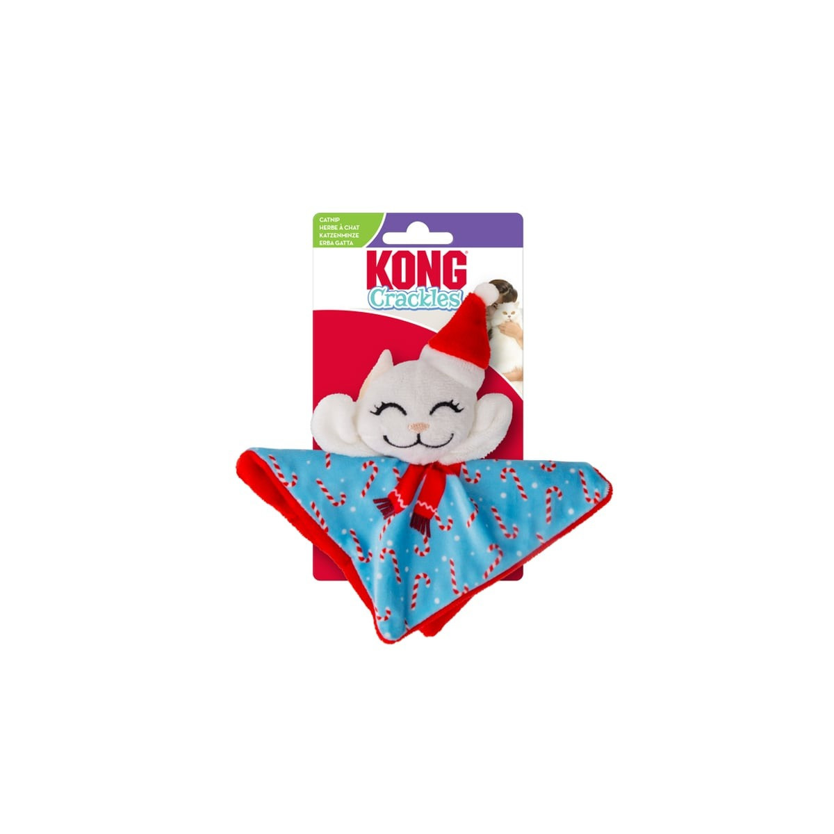 Jouet chat KONG Santa Kitty : peluche craquante festive avec cataire