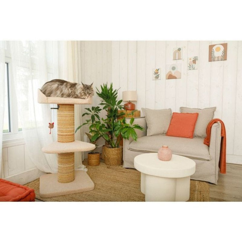 Arbre à chat Boréal 95cm - Couchage rembourré, adapté grands chats