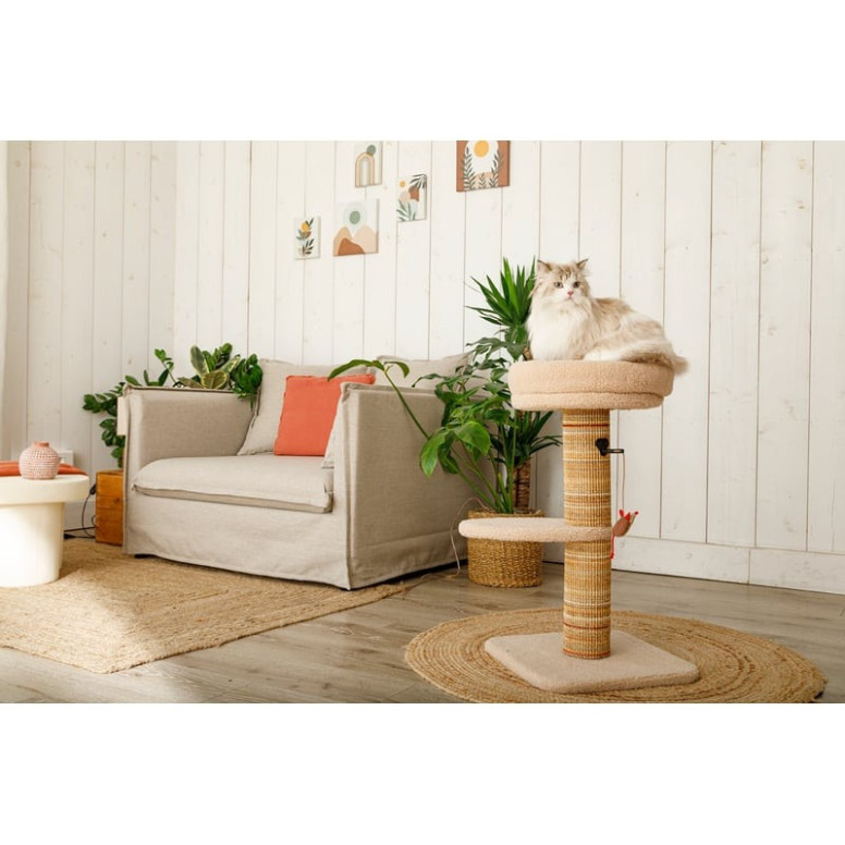 Arbre à chat Boréal 95cm - Couchage rembourré, adapté grands chats