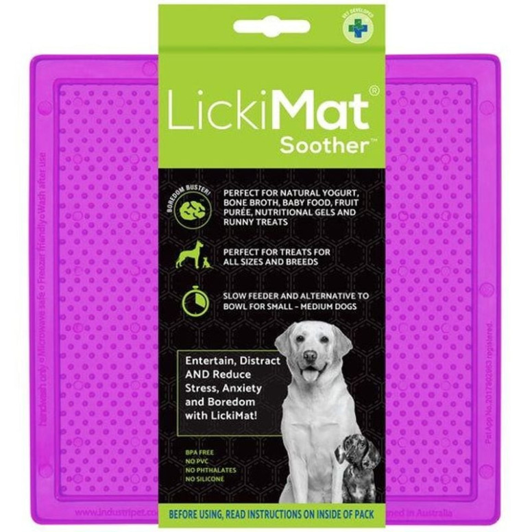 Tapis LickiMat Soother Violet : Léchage apaisant pour chat