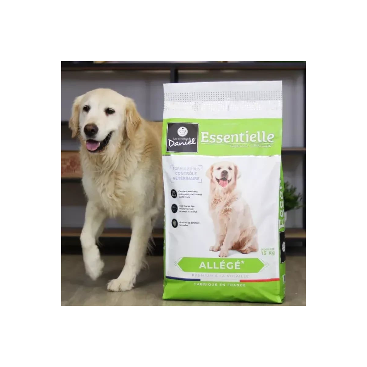 Croquettes pour chien allégées 14kg - Volaille & bien-être articulaire