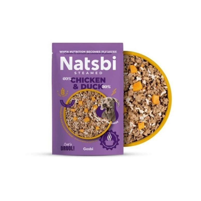 Alimentation humide GOSBI Canard & Poulet 500g - 90% viande fraîche