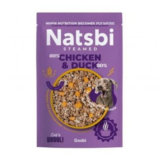 Alimentation humide GOSBI Canard & Poulet 500g - 90% viande fraîche